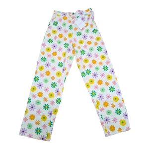 Compania Fantastica (XS) 60's Floral Pants Colorful Spring Summer  NWT